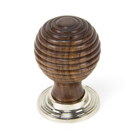 This is an image showing From The Anvil - Rosewood and PN Beehive Cabinet Knob 38mm available from T.H Wiggans Architectural Ironmongery in Kendal, quick delivery and discounted prices