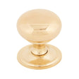 This is an image showing From The Anvil - Polished Brass Mushroom Cabinet Knob 38mm available from T.H Wiggans Architectural Ironmongery in Kendal, quick delivery and discounted prices