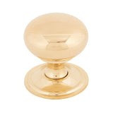 This is an image showing From The Anvil - Polished Brass Mushroom Cabinet Knob 38mm available from T.H Wiggans Architectural Ironmongery in Kendal, quick delivery and discounted prices