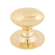 This is an image showing From The Anvil - Polished Brass Oval Cabinet Knob 40mm available from T.H Wiggans Architectural Ironmongery in Kendal, quick delivery and discounted prices