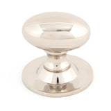 This is an image showing From The Anvil - Polished Nickel Oval Cabinet Knob 40mm available from T.H Wiggans Architectural Ironmongery in Kendal, quick delivery and discounted prices