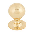 This is an image showing From The Anvil - Polished Brass Ball Cabinet Knob 39mm available from T.H Wiggans Architectural Ironmongery in Kendal, quick delivery and discounted prices