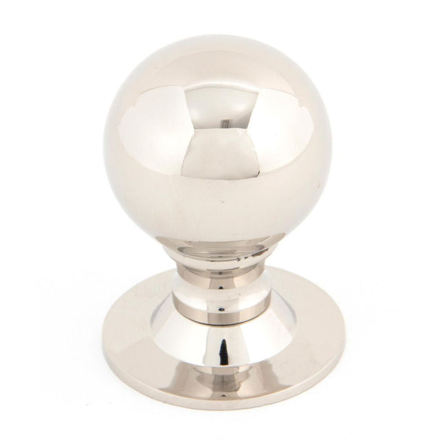 This is an image showing From The Anvil - Polished Nickel Ball Cabinet Knob 39mm available from T.H Wiggans Architectural Ironmongery in Kendal, quick delivery and discounted prices