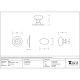 This is an image showing From The Anvil - Polished Nickel Oval Cabinet Knob 33mm available from trade door handles, quick delivery and discounted prices