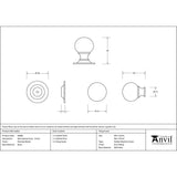 This is an image showing From The Anvil - Polished Nickel Ball Cabinet Knob 31mm available from trade door handles, quick delivery and discounted prices