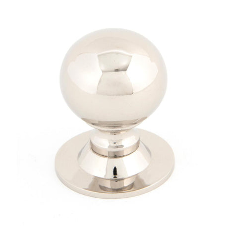 This is an image showing From The Anvil - Polished Nickel Ball Cabinet Knob 31mm available from T.H Wiggans Architectural Ironmongery in Kendal, quick delivery and discounted prices