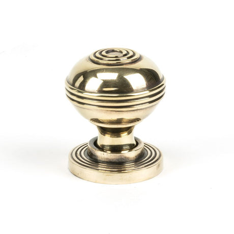 This is an image showing From The Anvil - Aged Brass Prestbury Cabinet Knob 32mm available from T.H Wiggans Architectural Ironmongery in Kendal, quick delivery and discounted prices