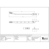This is an image showing From The Anvil - Aged Brass 10" Reeded Stay available from T.H Wiggans Architectural Ironmongery in Kendal, quick delivery and discounted prices