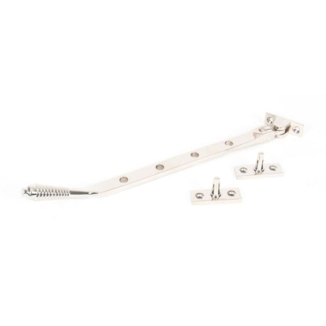 This is an image showing From The Anvil - Polished Nickel 10" Reeded Stay available from T.H Wiggans Architectural Ironmongery in Kendal, quick delivery and discounted prices