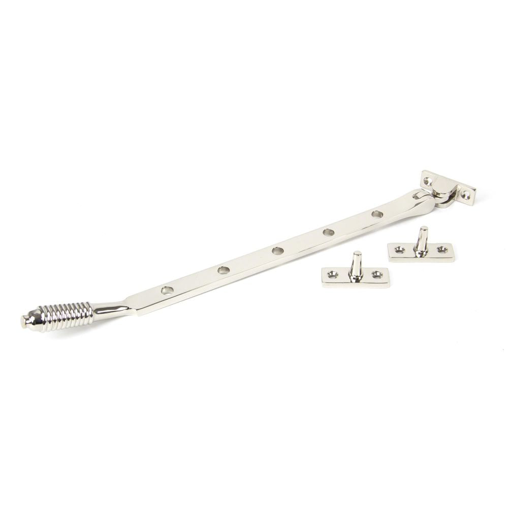 This is an image showing From The Anvil - Polished Nickel 12" Reeded Stay available from T.H Wiggans Architectural Ironmongery in Kendal, quick delivery and discounted prices