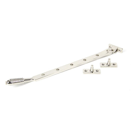 This is an image showing From The Anvil - Polished Nickel 12" Reeded Stay available from T.H Wiggans Architectural Ironmongery in Kendal, quick delivery and discounted prices