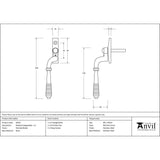 This is an image showing From The Anvil - Polished Nickel Reeded Espag - LH available from T.H Wiggans Architectural Ironmongery in Kendal, quick delivery and discounted prices