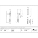 This is an image showing From The Anvil - Aged Brass Locking Reeded Fastener available from T.H Wiggans Architectural Ironmongery in Kendal, quick delivery and discounted prices