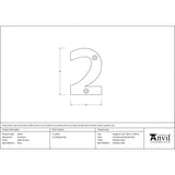 This is an image showing From The Anvil - Satin Chrome Numeral 2 available from trade door handles, quick delivery and discounted prices