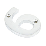 This is an image of From The Anvil - Satin Chrome Numeral 6 available to order from T.H Wiggans Architectural Ironmongery in Kendal, quick delivery and discounted prices.