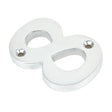 This is an image of From The Anvil - Satin Chrome Numeral 8 available to order from T.H Wiggans Architectural Ironmongery in Kendal, quick delivery and discounted prices.