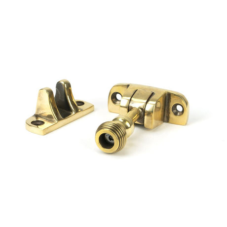 This is an image showing From The Anvil - Aged Brass Beehive Brighton Fastener (Radiused) available from T.H Wiggans Architectural Ironmongery in Kendal, quick delivery and discounted prices