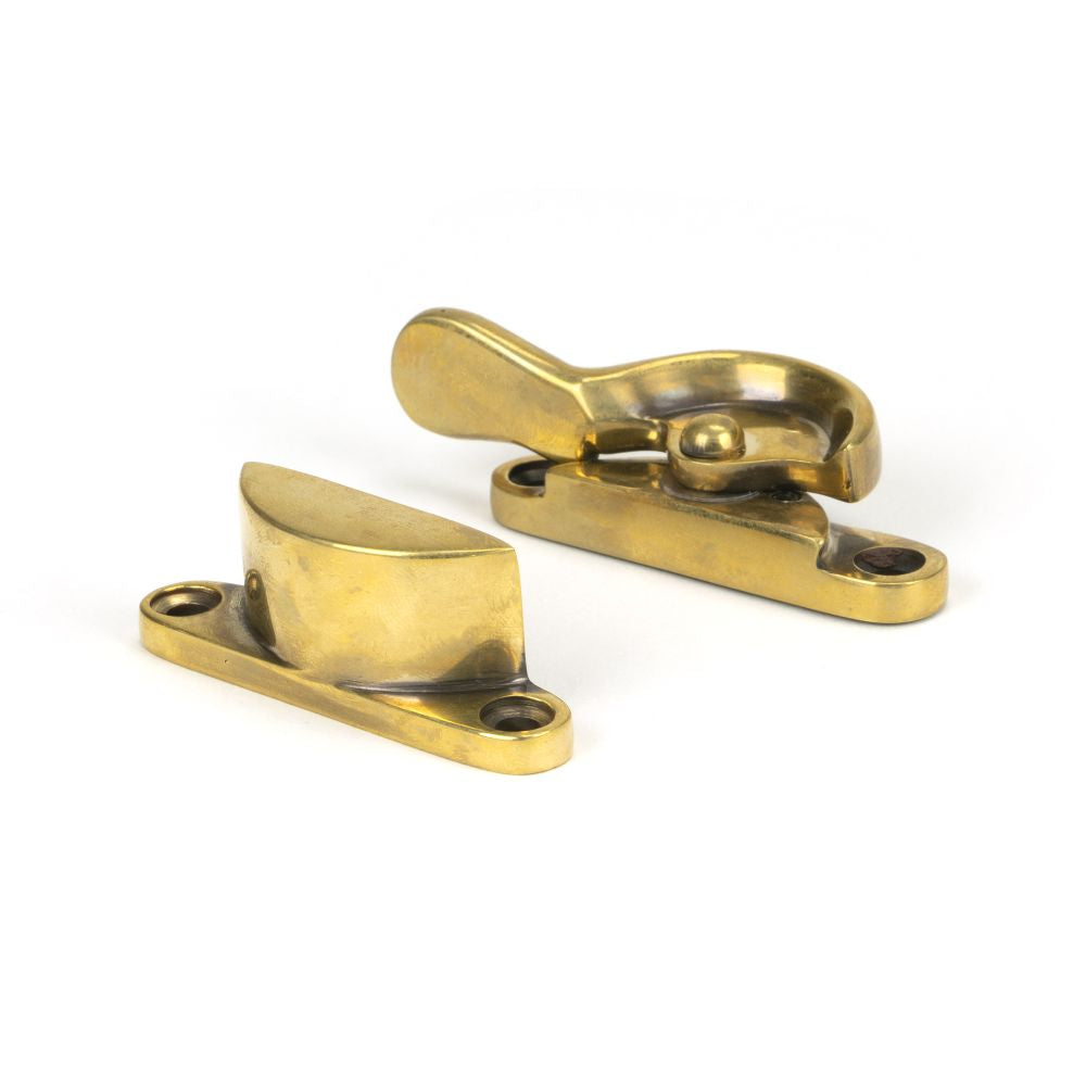 This is an image showing From The Anvil - Aged Brass Fitch Fastener available from T.H Wiggans Architectural Ironmongery in Kendal, quick delivery and discounted prices