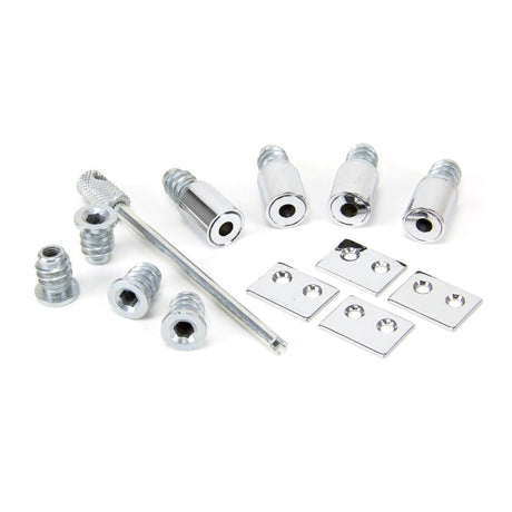 This is an image showing From The Anvil - Polished Chrome Secure Stops (Pack of 4) available from T.H Wiggans Architectural Ironmongery in Kendal, quick delivery and discounted prices