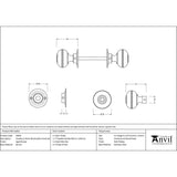 This is an image showing From The Anvil - Aged Bronze 50mm Prestbury Mortice/Rim Knob Set available from trade door handles, quick delivery and discounted prices