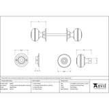 This is an image showing From The Anvil - Aged Bronze 63mm Prestbury Mortice/Rim Knob Set available from trade door handles, quick delivery and discounted prices