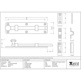 This is an image showing From The Anvil - Aged Bronze 6" Universal Bolt available from trade door handles, quick delivery and discounted prices