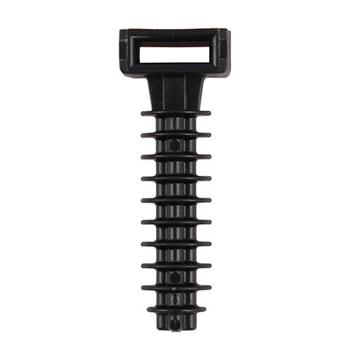 This is an image showing TIMCO Cable Tie Plugs - Black - 8.0 x 40 - 100 Pieces Bag available from T.H Wiggans Ironmongery in Kendal, quick delivery at discounted prices.