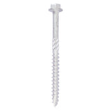 This is an image showing TIMCO Heavy Duty Timber Screws - Hex - Exterior - Silver - 8.0 x 40 - 10 Pieces TIMbag available from T.H Wiggans Ironmongery in Kendal, quick delivery at discounted prices.