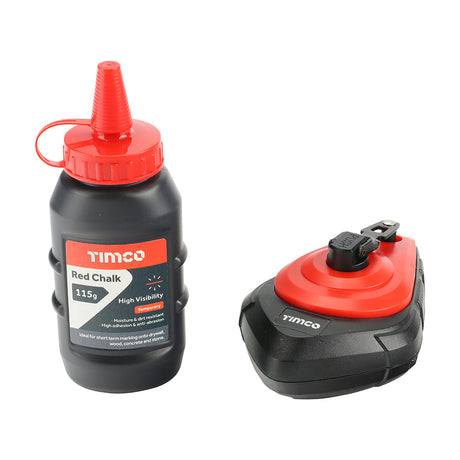 This is an image showing TIMCO Chalk Line Set - 30 x 115g - 1 Each Blister Pack available from T.H Wiggans Ironmongery in Kendal, quick delivery at discounted prices.