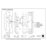 This is an image showing From The Anvil - Black ?" Rebate Kit for HD Sash Lock available from T.H Wiggans Architectural Ironmongery in Kendal, quick delivery and discounted prices