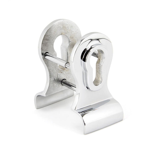 This is an image of From The Anvil - Polished Chrome 50mm Euro Door Pull (Back to Back fixings) available to order from T.H Wiggans Architectural Ironmongery in Kendal, quick delivery and discounted prices.