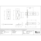 This is an image showing From The Anvil - PVD Brass 2?" Heavy Duty Latch available from T.H Wiggans Architectural Ironmongery in Kendal, quick delivery and discounted prices