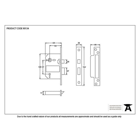 This is an image showing From The Anvil - SS 2?" 5 Lever BS Sashlock available from T.H Wiggans Architectural Ironmongery in Kendal, quick delivery and discounted prices