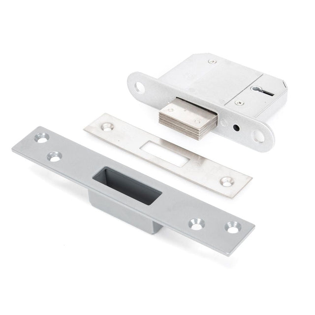 This is an image showing From The Anvil - SS 2.5" 5 Lever BS Deadlock available from T.H Wiggans Architectural Ironmongery in Kendal, quick delivery and discounted prices