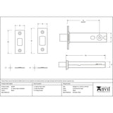 This is an image showing From The Anvil - Black 4" Heavy Duty Tubular Deadbolt available from T.H Wiggans Architectural Ironmongery in Kendal, quick delivery and discounted prices