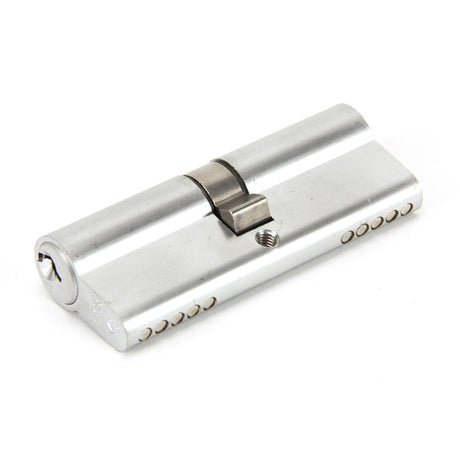 This is an image showing From The Anvil - Satin Chrome 40/40 Euro Cylinder available from T.H Wiggans Architectural Ironmongery in Kendal, quick delivery and discounted prices