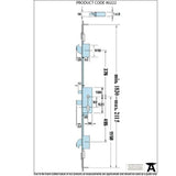 This is an image showing From The Anvil - SS French Door Multipoint Lock Kit 57mm Door available from T.H Wiggans Architectural Ironmongery in Kendal, quick delivery and discounted prices