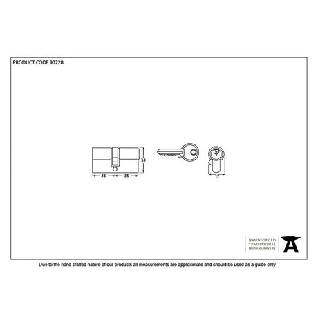 This is an image showing From The Anvil - Black 35/35 6pin Euro Cylinder available from T.H Wiggans Architectural Ironmongery in Kendal, quick delivery and discounted prices