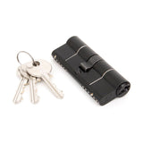 This is an image showing From The Anvil - Black 40/40 6pin Euro Cylinder available from T.H Wiggans Architectural Ironmongery in Kendal, quick delivery and discounted prices