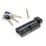 This is an image showing From The Anvil - Black 35/35 6pin Euro Cylinder/Thumbturn KA available from T.H Wiggans Architectural Ironmongery in Kendal, quick delivery and discounted prices