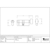This is an image showing From The Anvil - Black 35/35 6pin Euro Cylinder/Thumbturn KA available from T.H Wiggans Architectural Ironmongery in Kendal, quick delivery and discounted prices