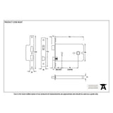 This is an image showing From The Anvil - Black 6" Horizontal 5 Lever Sash Lock available from T.H Wiggans Architectural Ironmongery in Kendal, quick delivery and discounted prices