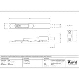 This is an image showing From The Anvil - Black PVD Stainless Steel 6" Flush Bolt available from trade door handles, quick delivery and discounted prices