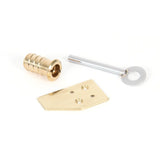 This is an image showing From The Anvil - Polished Brass Key-Flush Sash Stop available from T.H Wiggans Architectural Ironmongery in Kendal, quick delivery and discounted prices