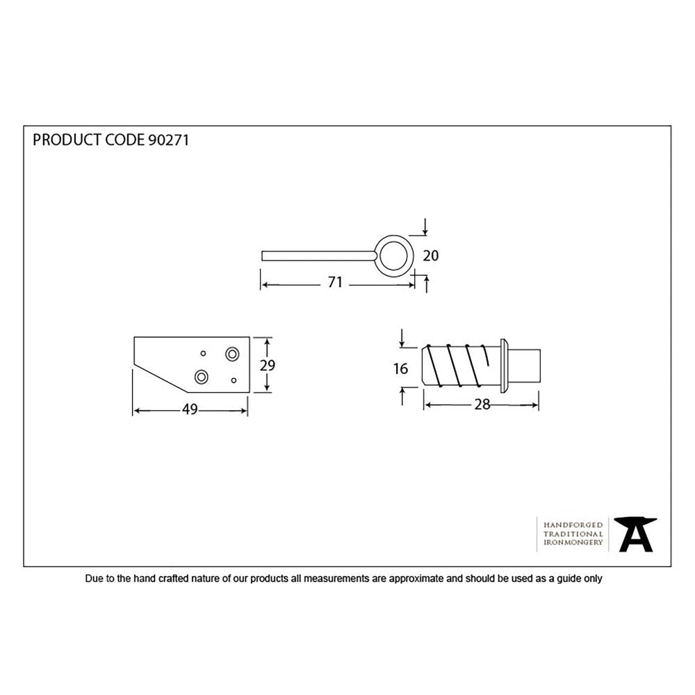 This is an image showing From The Anvil - Polished Brass Key-Flush Sash Stop available from T.H Wiggans Architectural Ironmongery in Kendal, quick delivery and discounted prices