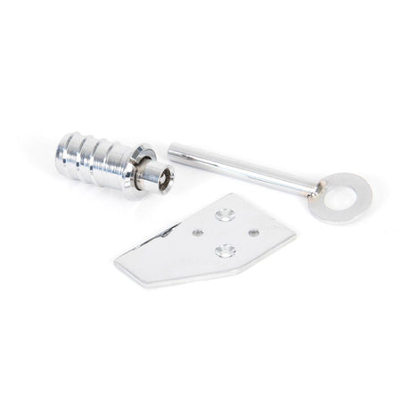 This is an image showing From The Anvil - Polished Chrome Key-Flush Sash Stop available from T.H Wiggans Architectural Ironmongery in Kendal, quick delivery and discounted prices