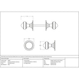 This is an image showing From The Anvil - Polished Chrome Brockworth Mortice Knob Set available from trade door handles, quick delivery and discounted prices