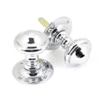 This is an image of From The Anvil - Polished Chrome Brockworth Mortice Knob Set available to order from T.H Wiggans Architectural Ironmongery in Kendal, quick delivery and discounted prices.