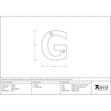 This is an image showing From The Anvil - Polished Nickel Letter G available from trade door handles, quick delivery and discounted prices