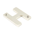 This is an image of From The Anvil - Polished Nickel Letter H available to order from T.H Wiggans Architectural Ironmongery in Kendal, quick delivery and discounted prices.